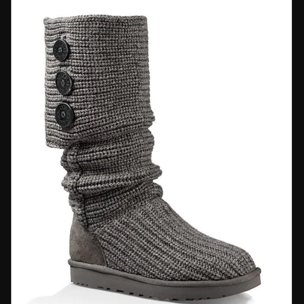 UGG Classic Cardy Button Detailed Knit Boots